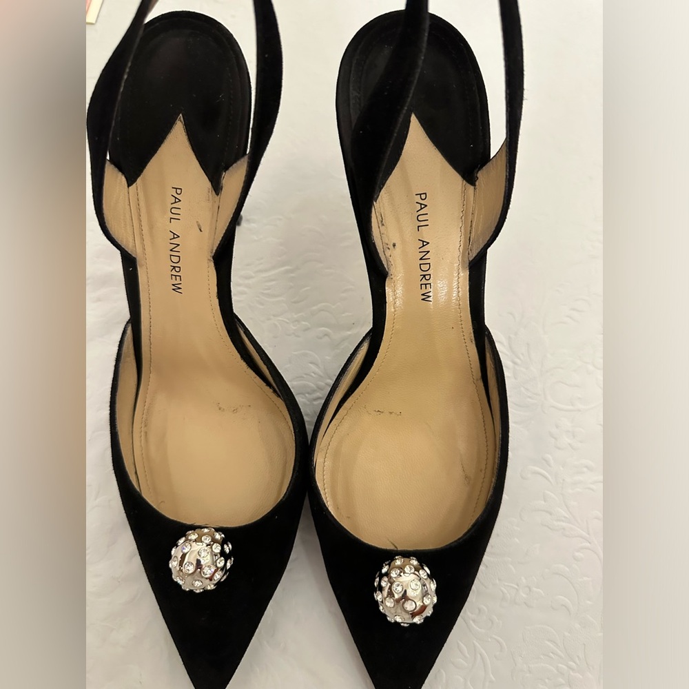 Paul Andrew Black Suede Heel